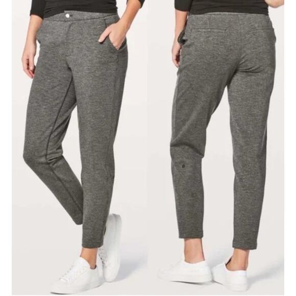 Lululemon City Trek Trouser II Heathered Gray Black Pants Dress Pants 4 - Picture 2 of 11